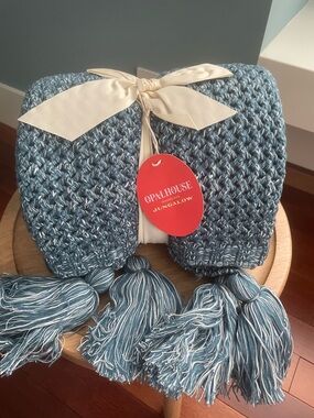 Opalhouse Tassel Knit Throw Blanket by Jungalow